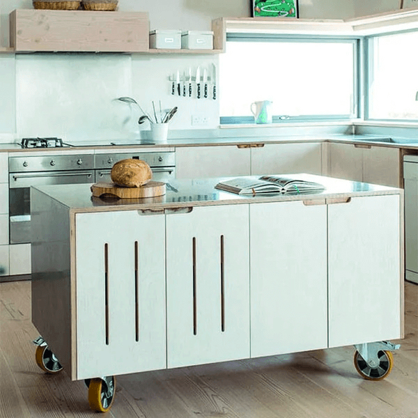 Tủ bếp di động thiết kế đơn giản, nhỏ gọn tối ưu diện tích bếp