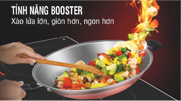 công nghệ booster bếp từ chiên xào nhanh chóng