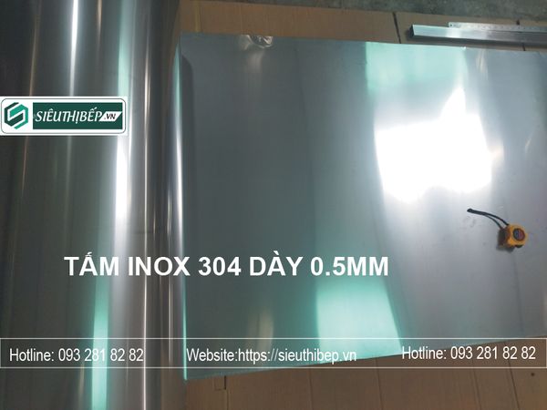 tấm inox dày 0.5mm sử dụng làm khung, thùng tủ bếp inox