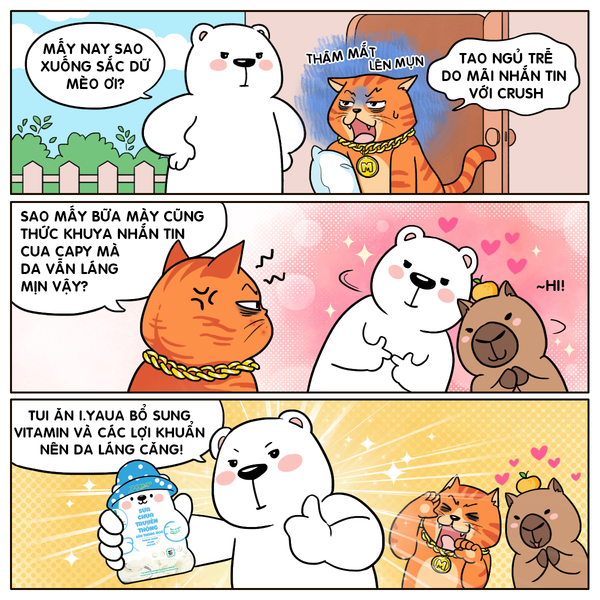 Tập 4 - Thức khuya nhắn với crush, sợ mụn “ghé thăm”? Không sao, đã có Gấu Hạt Nút!