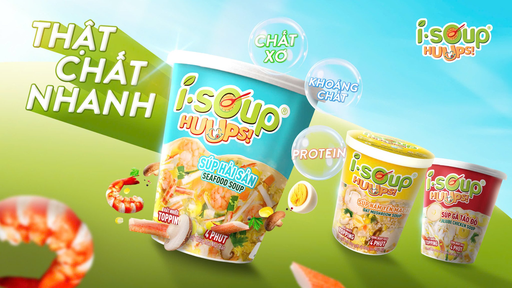 🎉 I.SOUP HUUPS! RA MẮT SÚP DINH DƯỠNG “NHANH THẬT CHẤT”