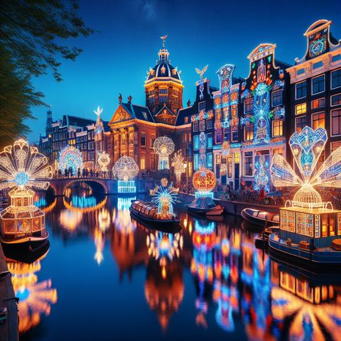 Lễ hội Amsterdam Light Festival: Ánh sáng kỳ diệu giữa lòng Amsterdam