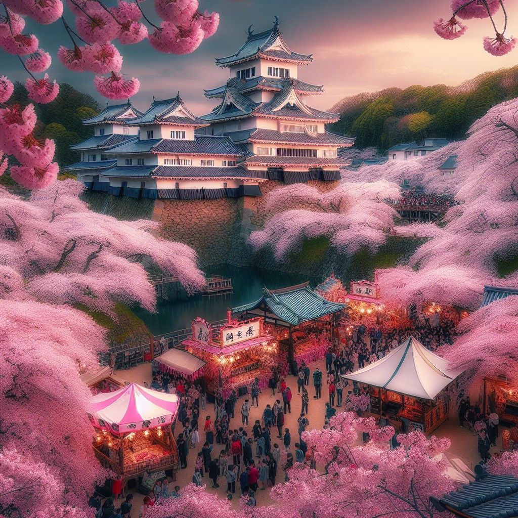 Lễ hội Matsue Castle Cherry Blossom Festival – Cuối tháng 3 đến đầu tháng 4