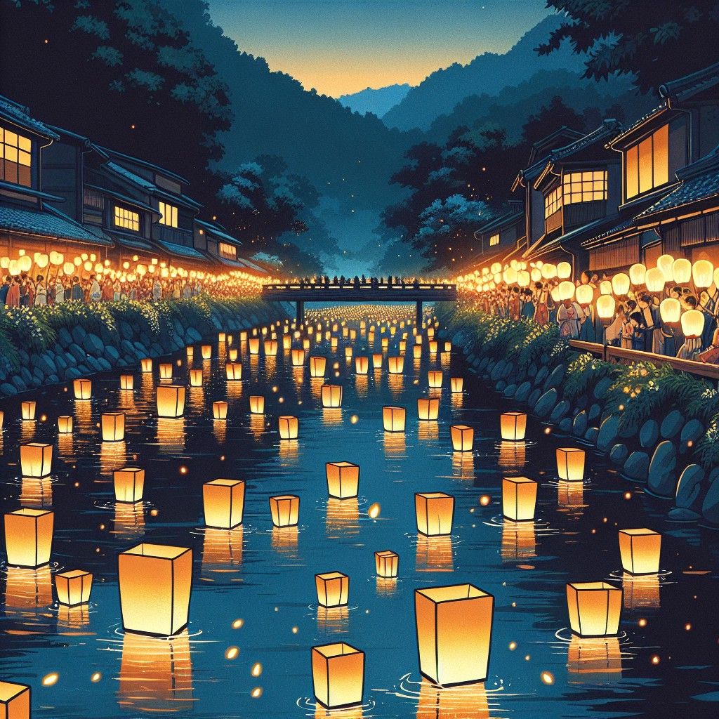 Lễ hội Tōrō Nagashi (Lễ hội thả đèn lồng) – 15/8