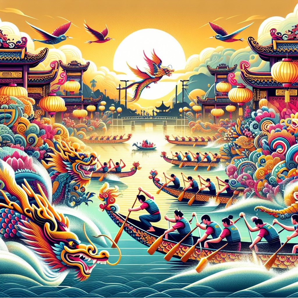 Lễ hội đua thuyền rồng – Mùng 5 tháng 5 (Âm lịch)