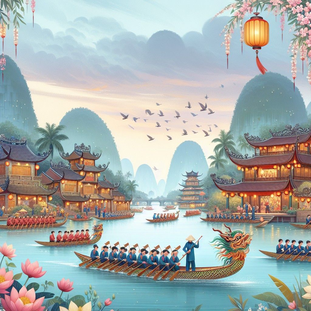 Lễ hội Thuyền Rồng (Tết Đoan Ngọ) – Ngày 5 tháng 5 âm lịch