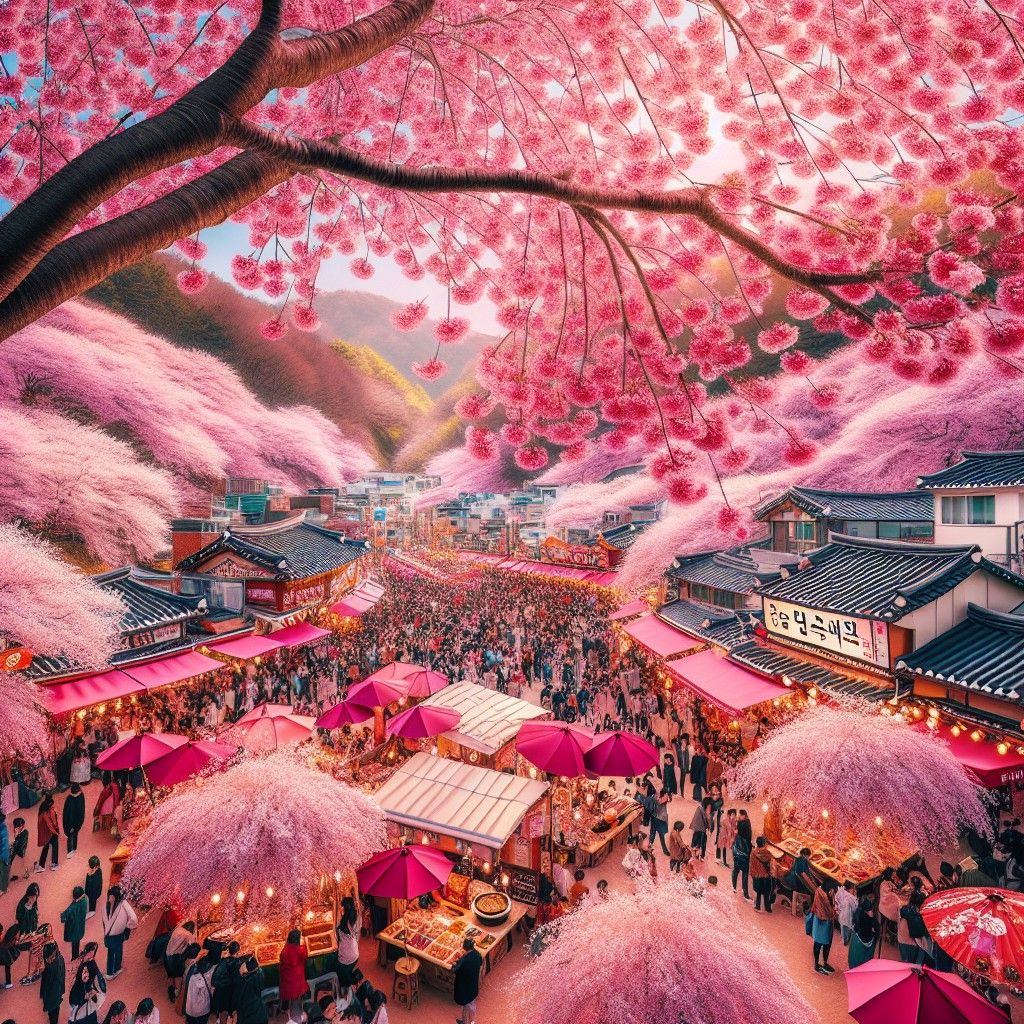 Lễ hội Hoa Anh Đào Jinhae – Tháng 4: Khám Phá Vẻ Đẹp Thiên Nhiên Hùng Vĩ