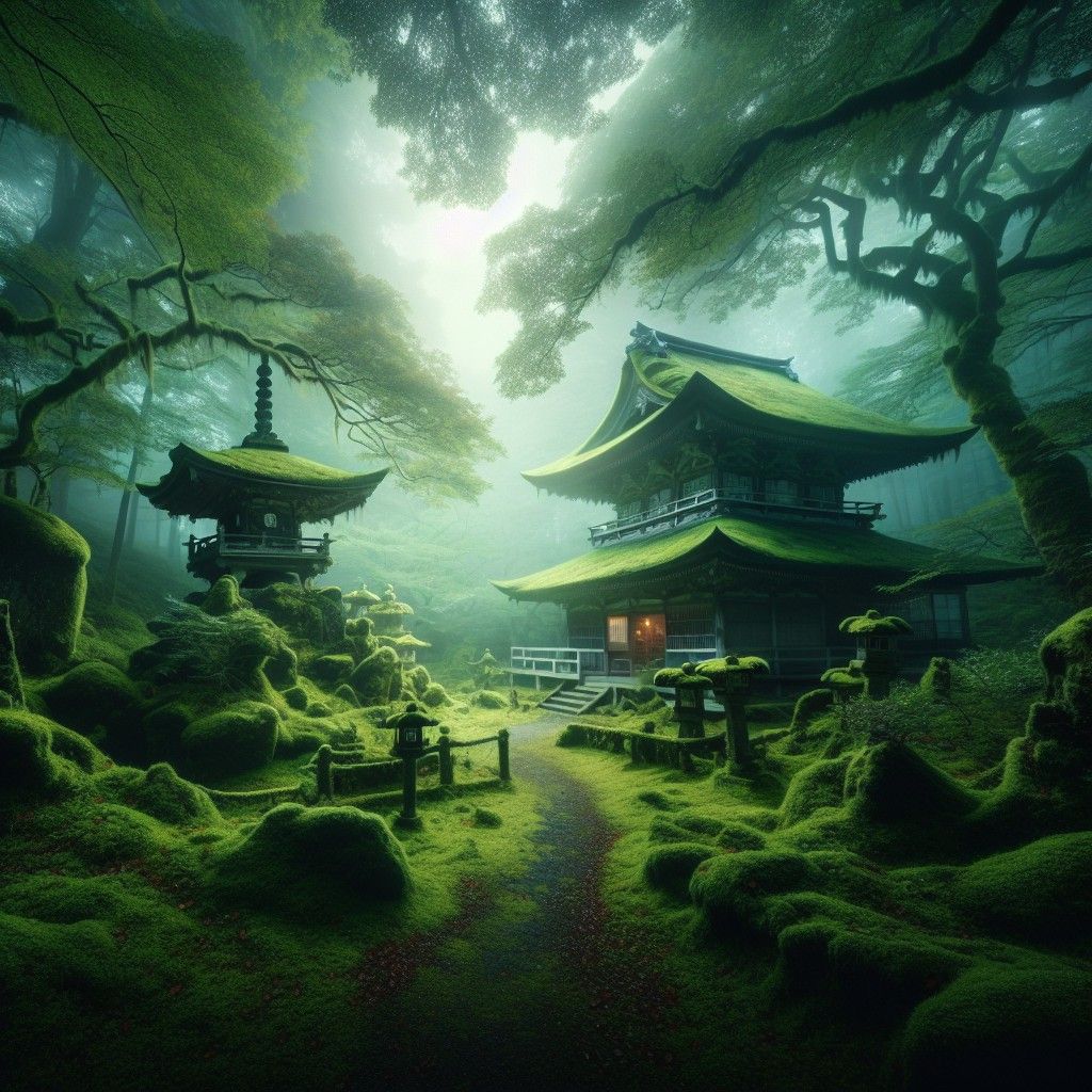 Đắm mình trong sắc xanh huyền ảo của rêu phong tại chùa Heisenji Hakusan