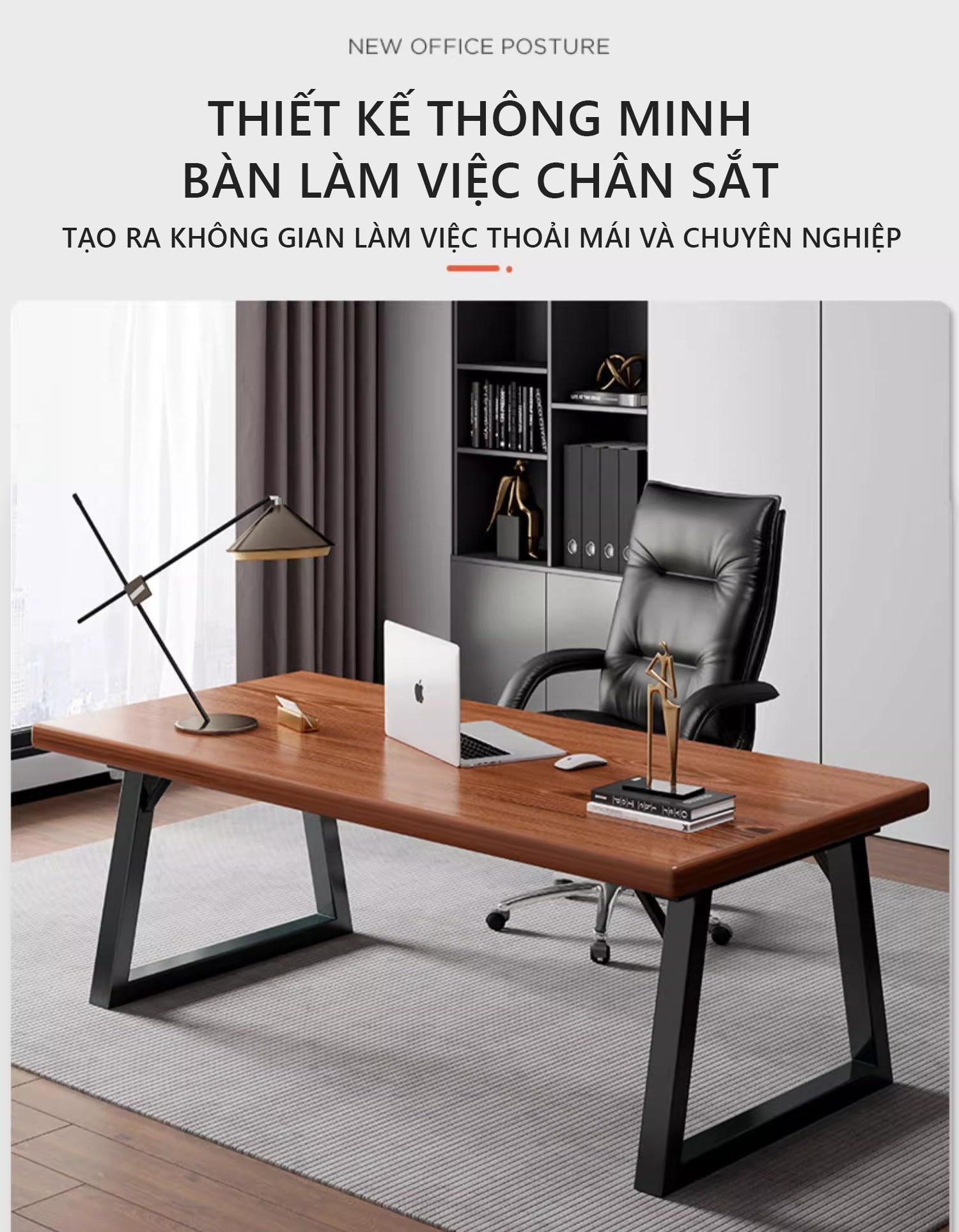 Đánh Giá Chi Tiết Bàn Làm Việc Tại Nhà Gỗ Óc Chó GAPI GM121, Mặt Bàn Rộng Rãi Cùng Chất Liệu Gỗ MDF Cao Cấp.