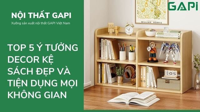 Top 5 ý tưởng decor kệ sách đẹp và tiện dụng cho mọi không gian