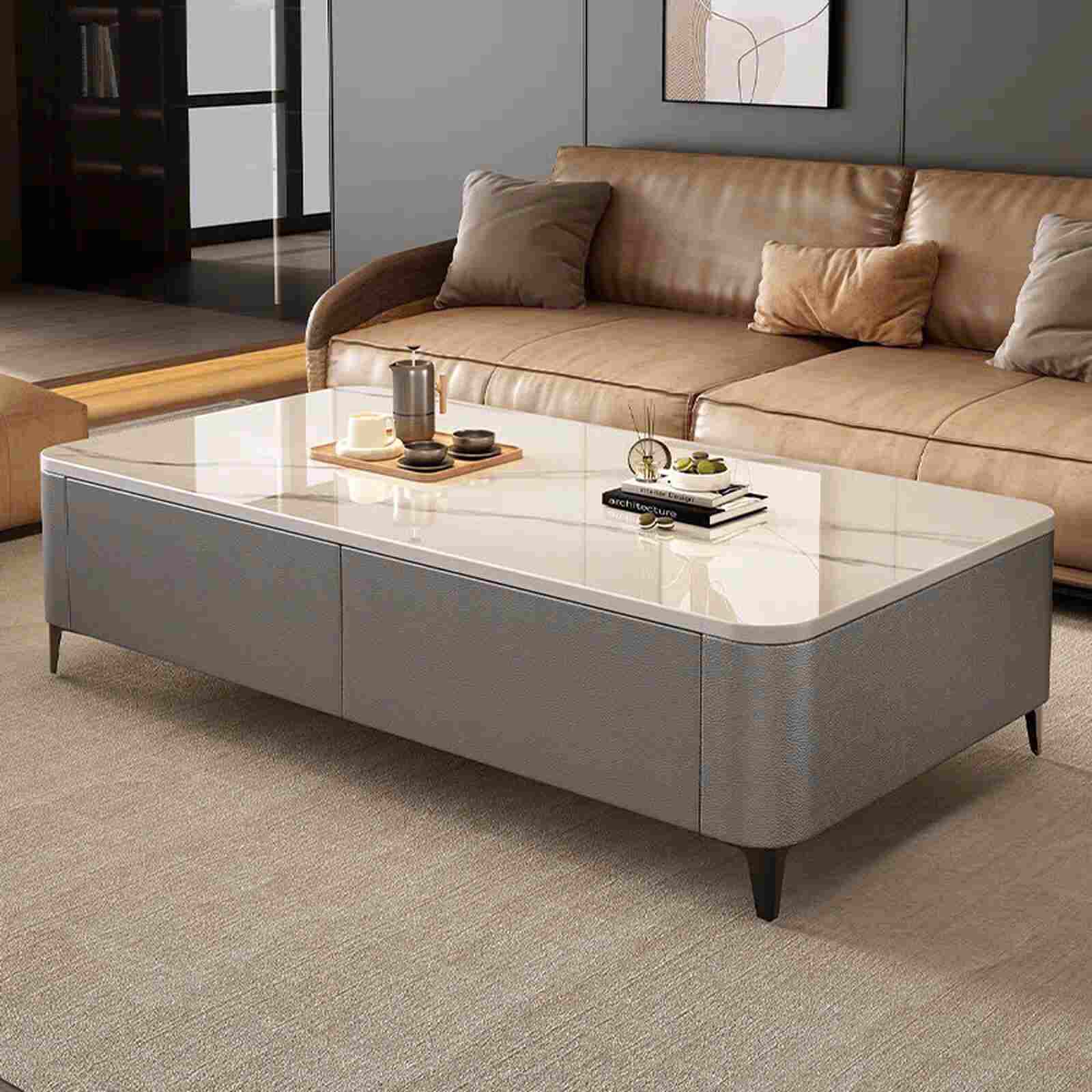 Bàn Trà Sofa Vân Đá Sang Trọng Hiện Đại