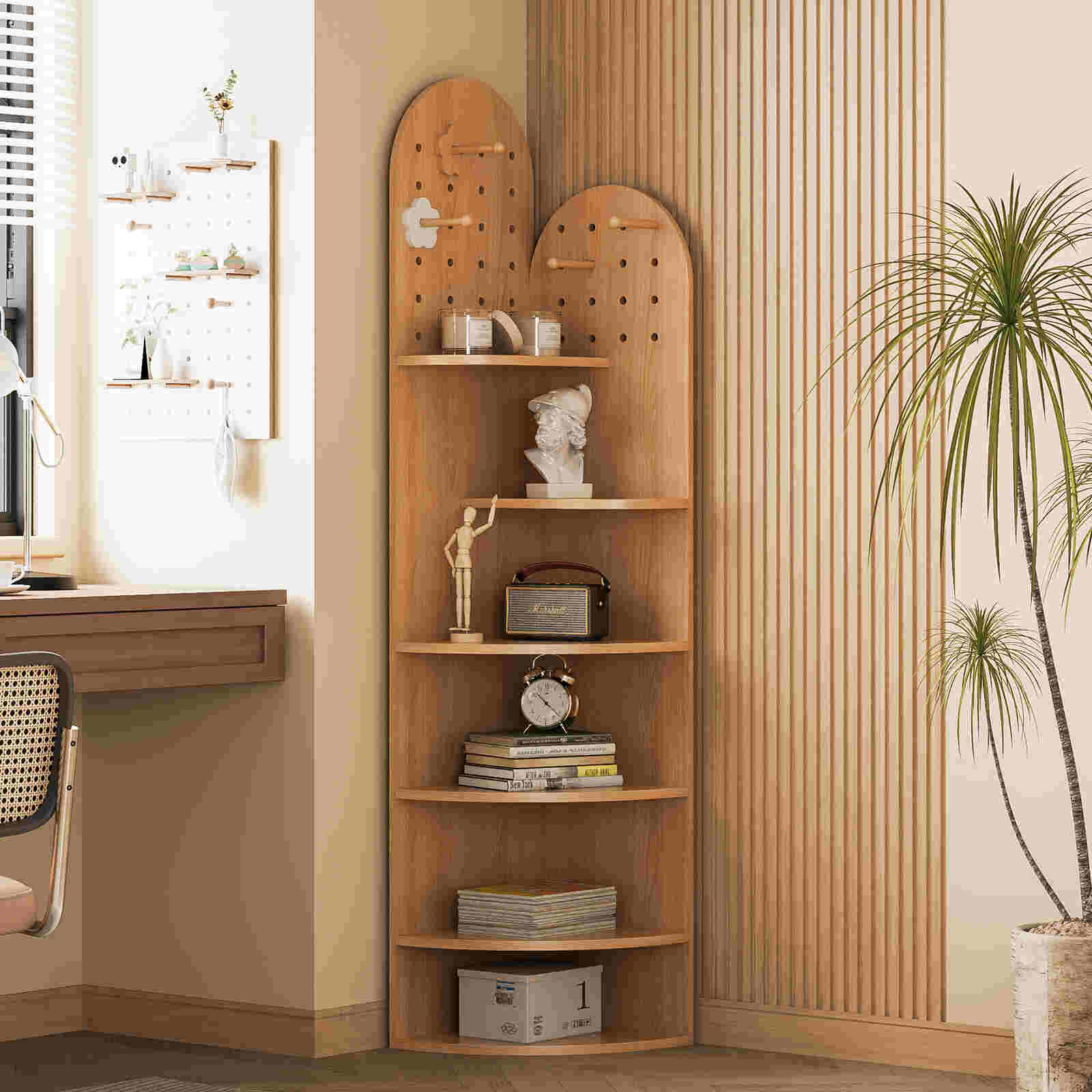 Kệ Góc Tường Trang Trí Đa Tầng Hiện Đại