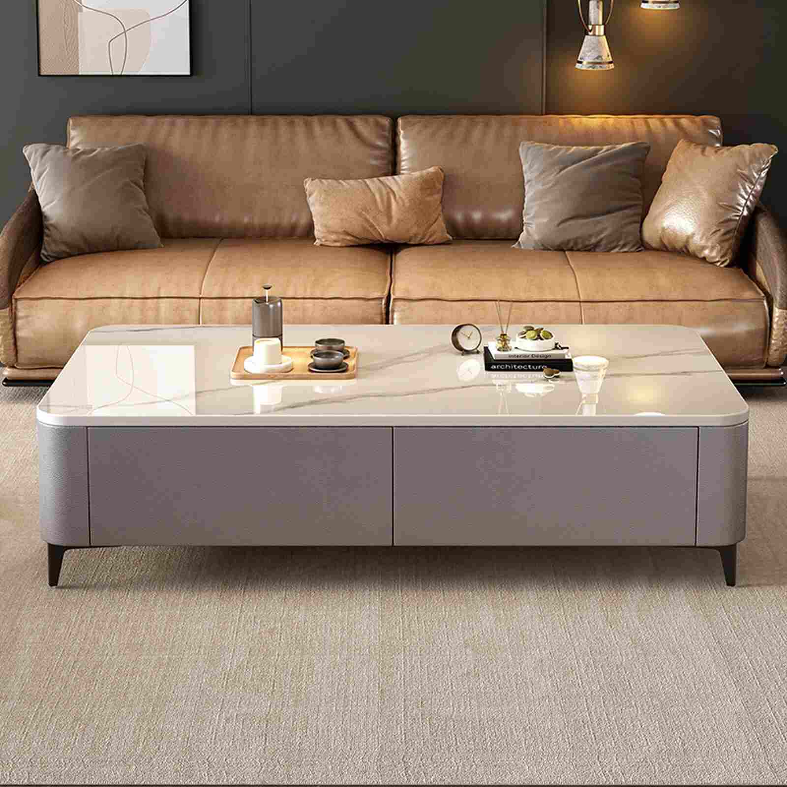Bàn Trà Sofa Vân Đá Sang Trọng Hiện Đại
