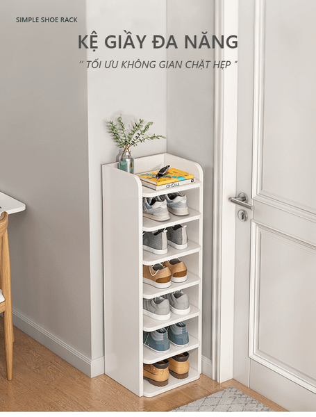 Kệ giày trắng đa tầng phong cách tối giản - GP247