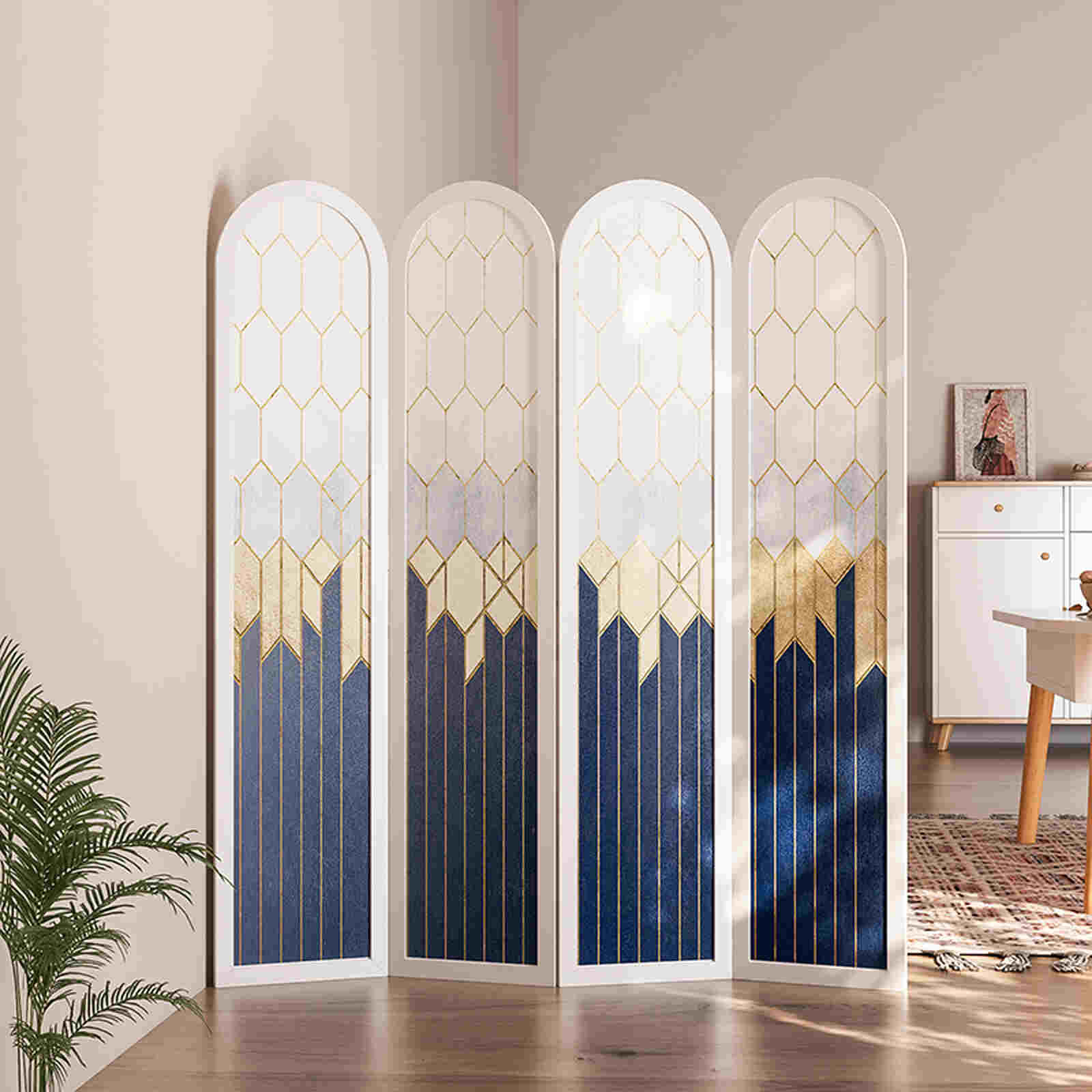 Bình phong họa tiết nghệ thuật hiện đại