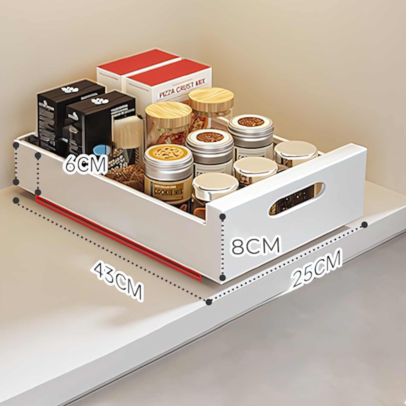 Ngăn kéo nhà bếp thông minh đa năng trắng