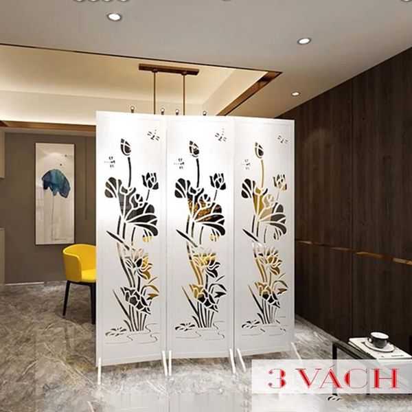 bình phong hoa sen hiện đại