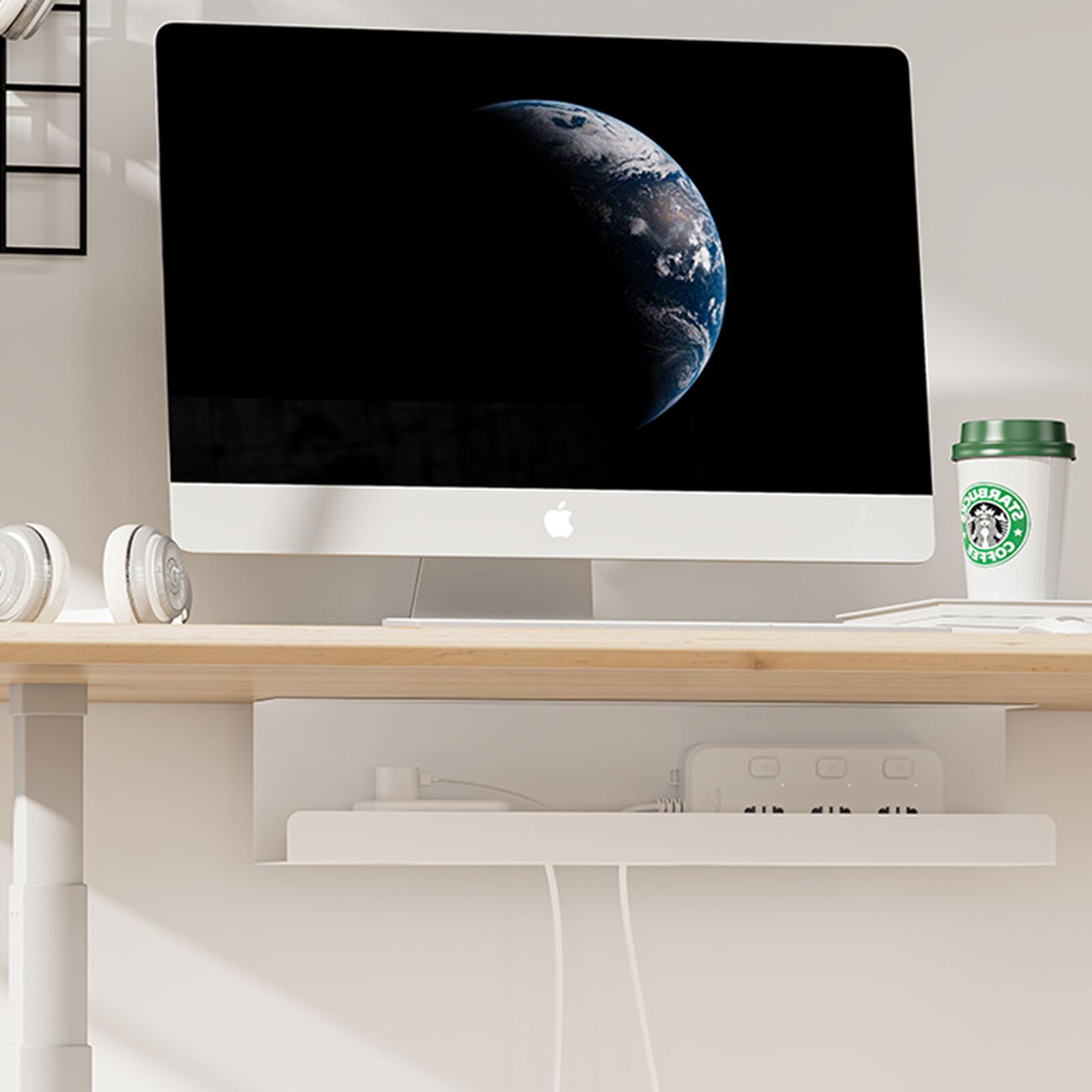 Khay đi dây điện gầm bàn làm việc tiện ích