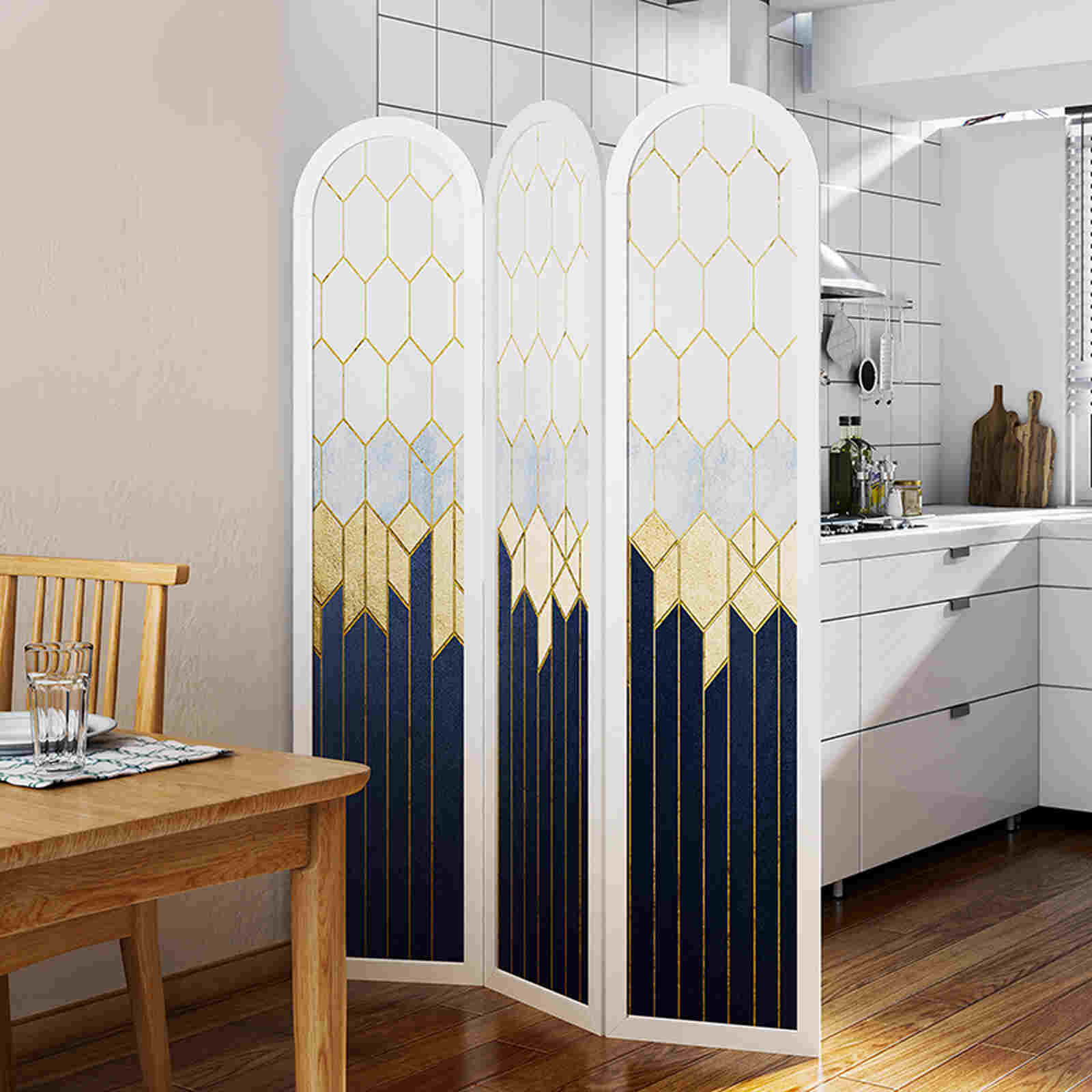 Bình phong họa tiết nghệ thuật hiện đại