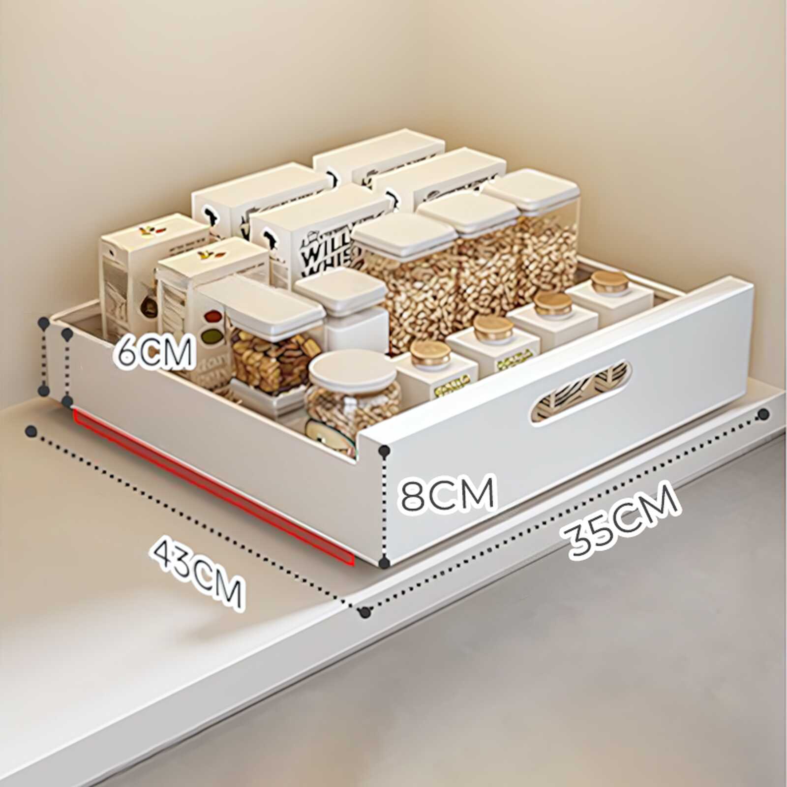 Ngăn kéo nhà bếp thông minh đa năng trắng