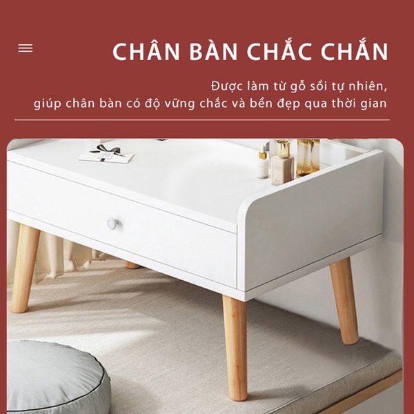 bàn trang điểm gương led