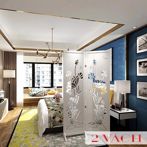 bình phong hoa sen hiện đại