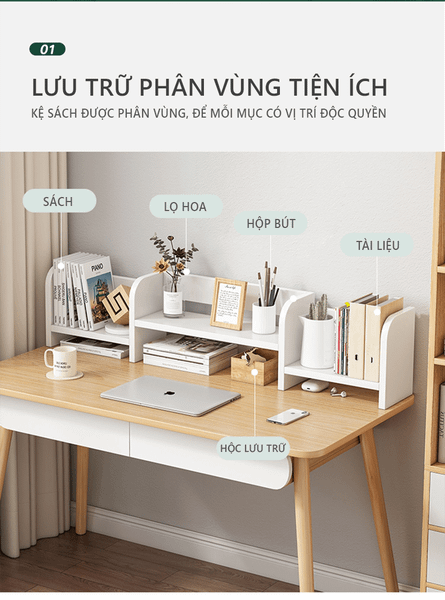 kệ sách gỗ mdf để bàn