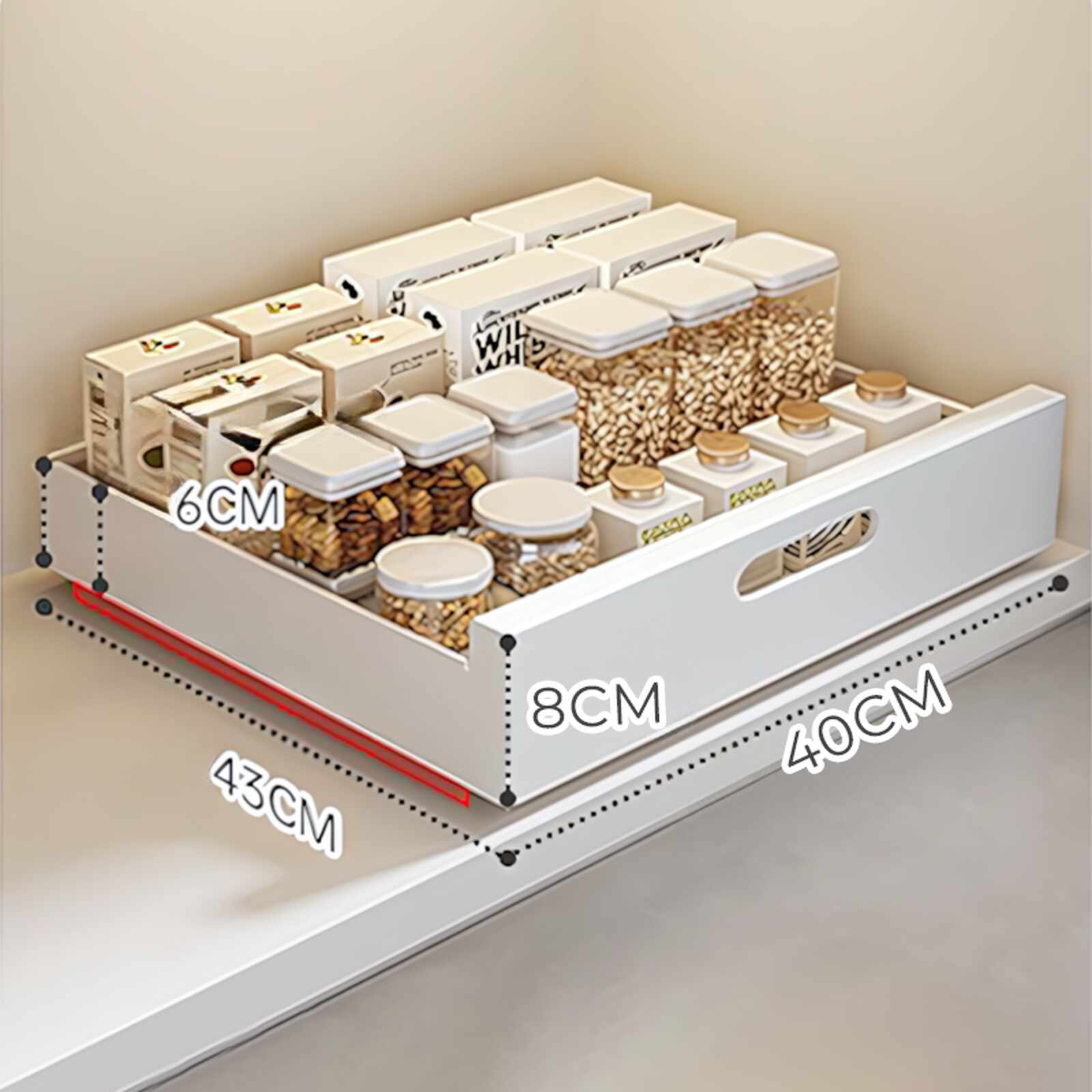 Ngăn kéo nhà bếp thông minh đa năng trắng
