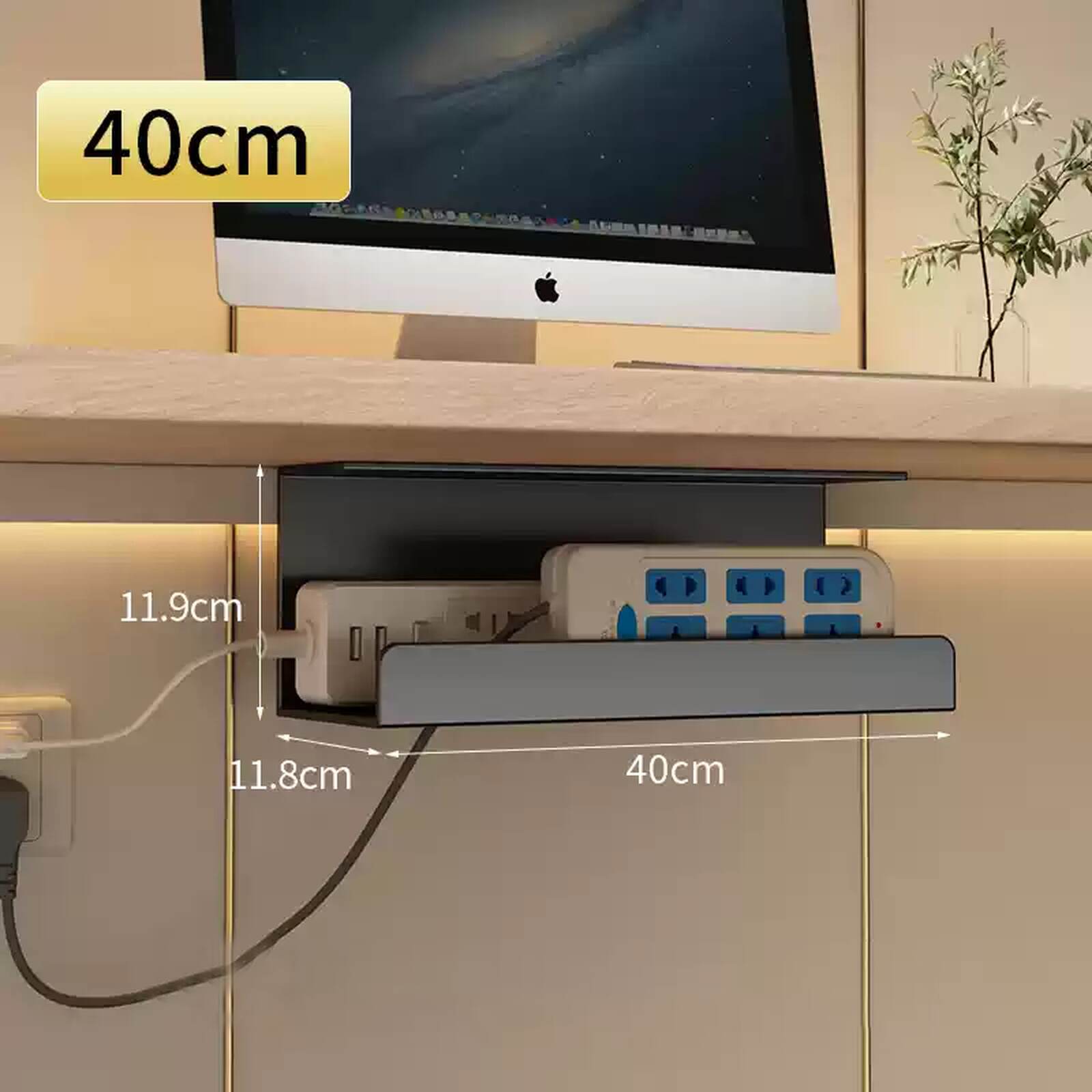 Khay đi dây điện gầm bàn làm việc tiện ích