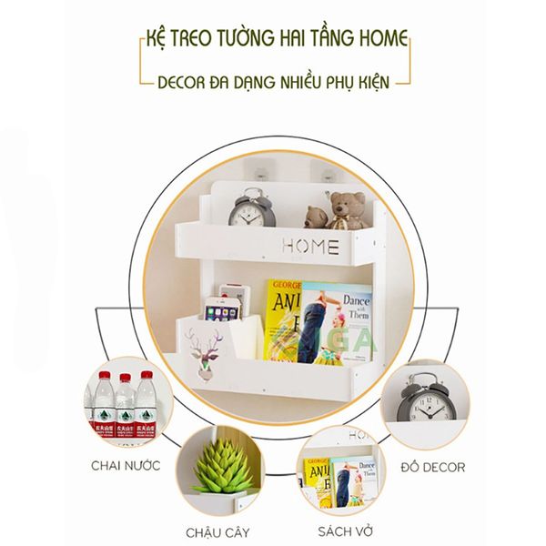 kệ treo tường 2 tầng