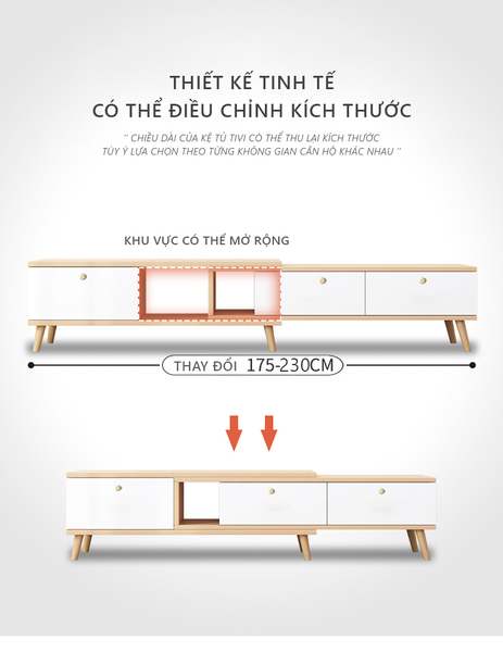 kệ tivi thông minh thay đổi kích thước