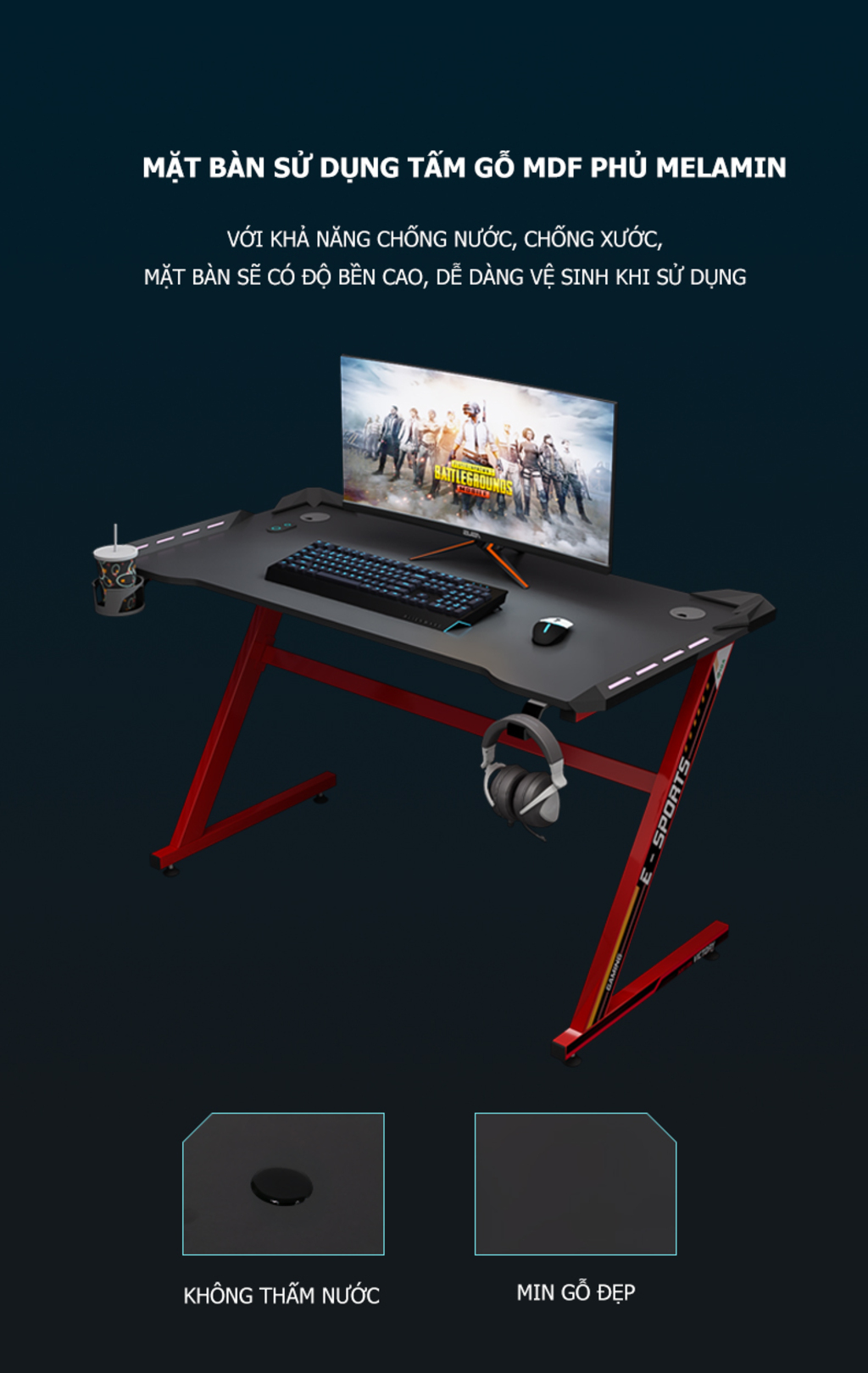 bàn gaming chân chữ z