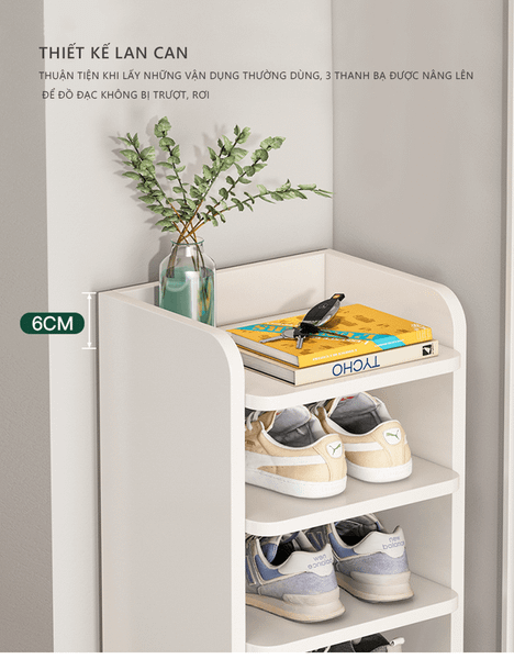 Kệ giày trắng đa tầng phong cách tối giản - GP247