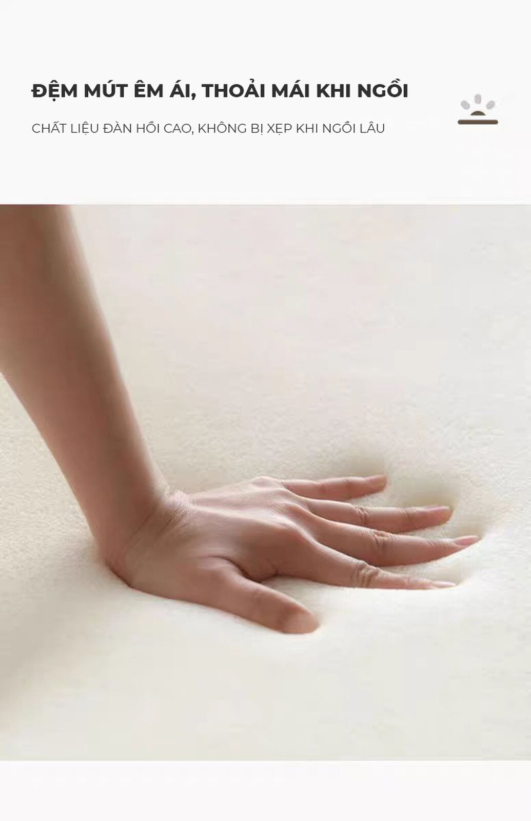 Ghế đôn trang điểm màu trắng thanh lịch