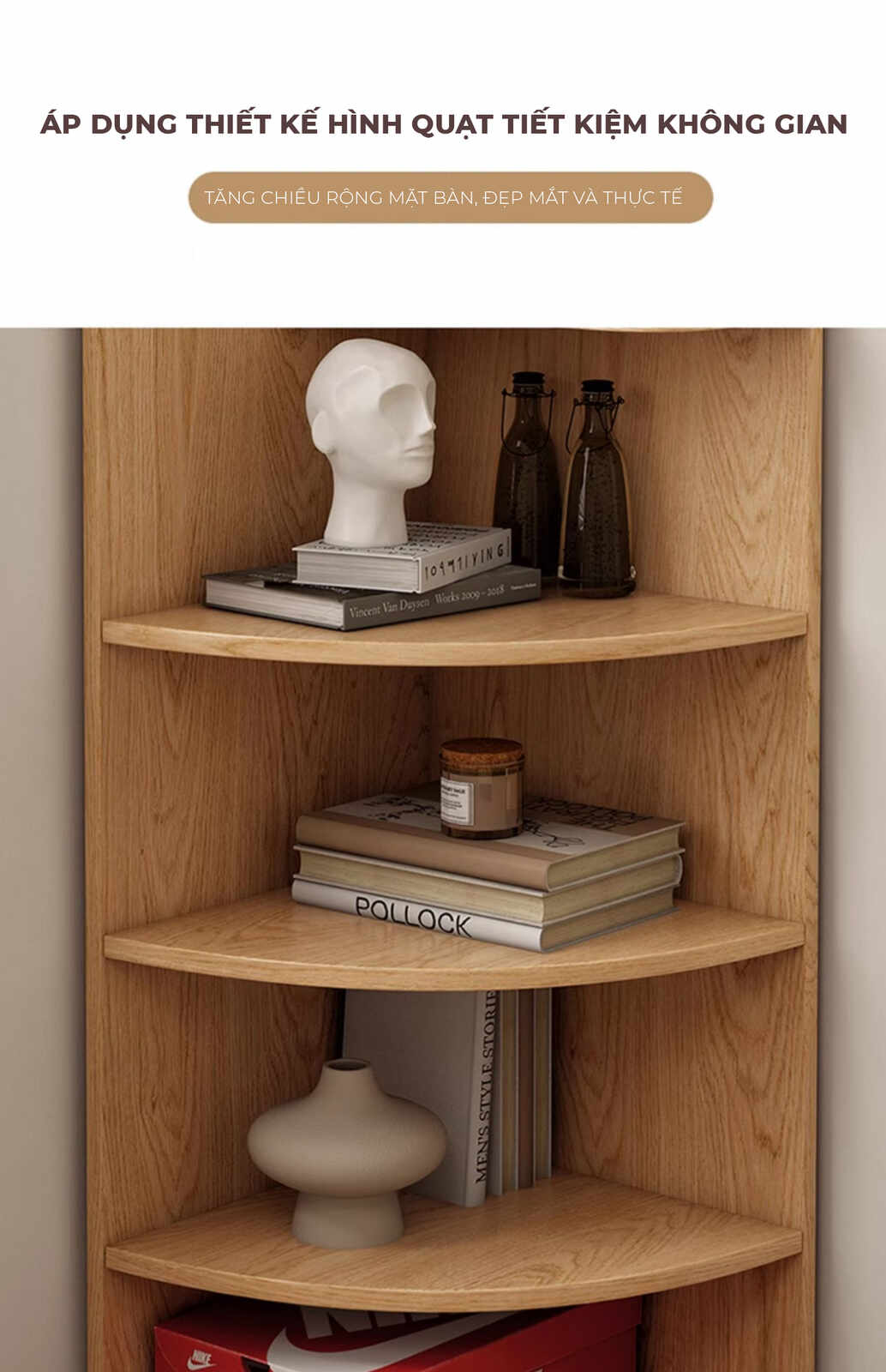 Kệ Góc Tường Trang Trí Đa Tầng Hiện Đại