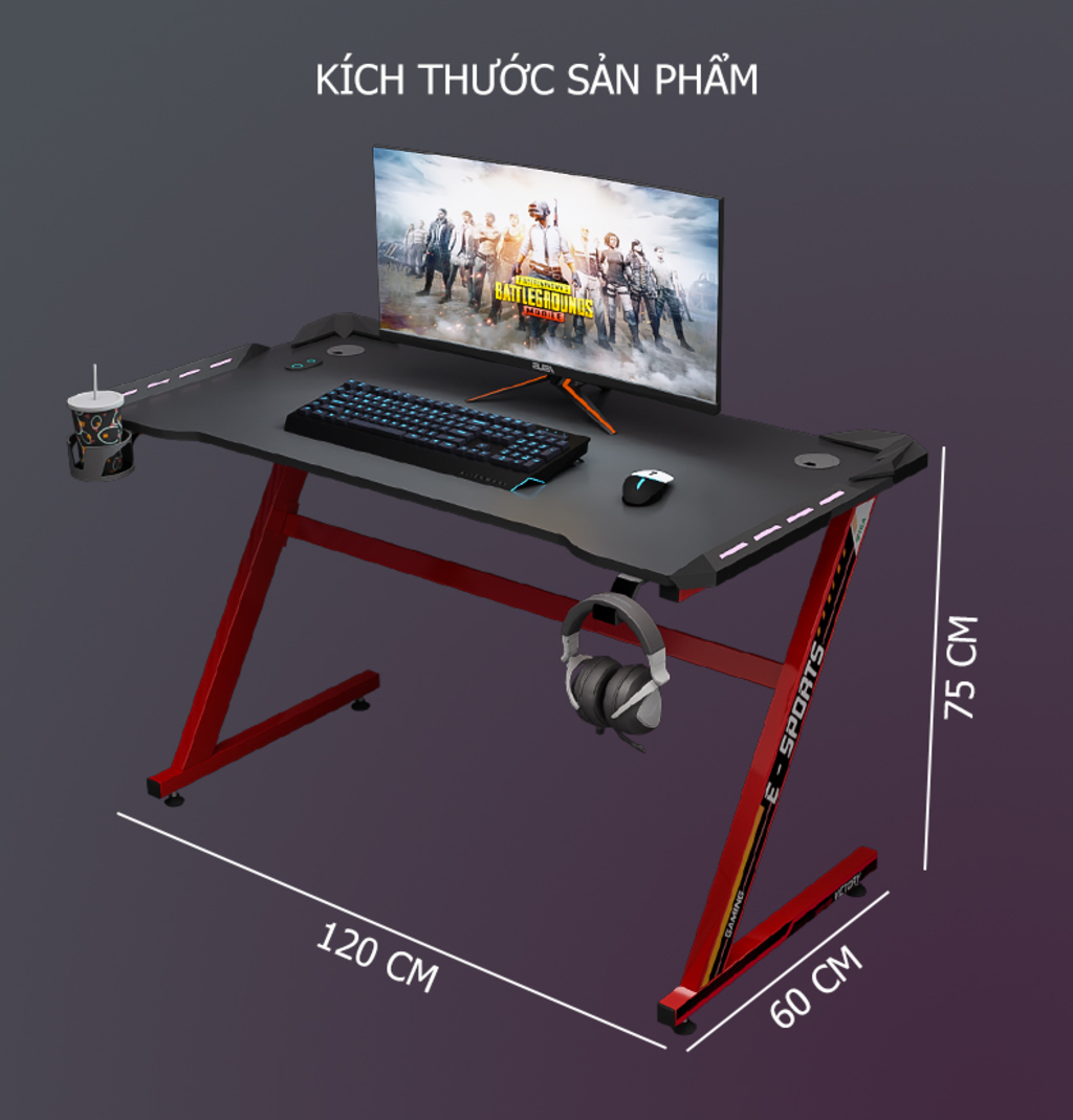bàn gaming chân chữ z
