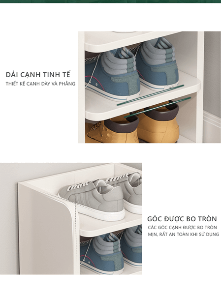 Kệ giày trắng đa tầng phong cách tối giản - GP247