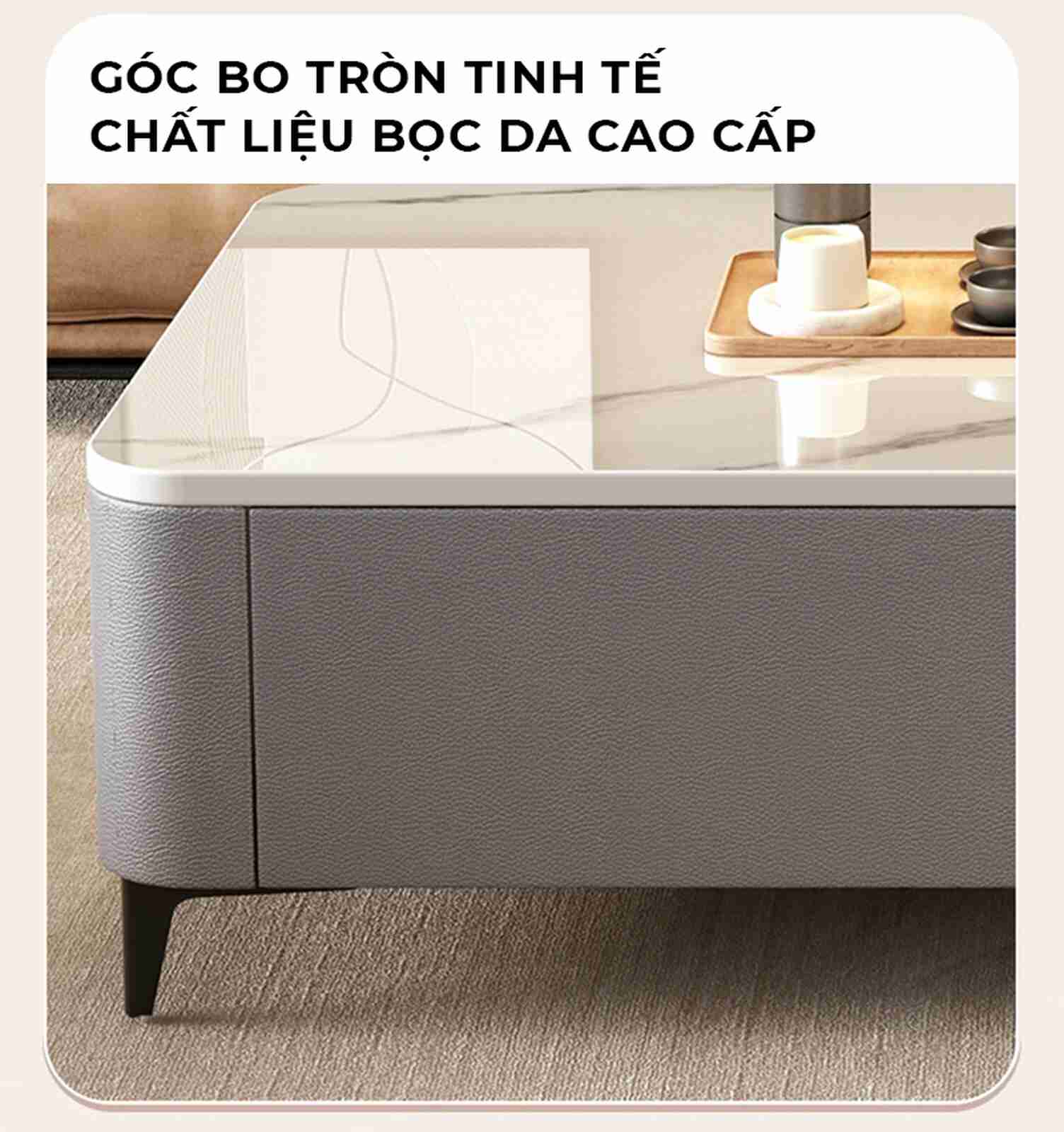 Bàn Trà Sofa Vân Đá Sang Trọng Hiện Đại