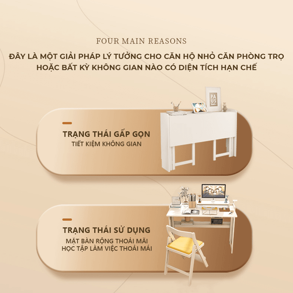 bàn làm việc thông minh gấp gọn