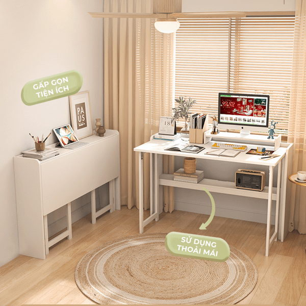 bàn làm việc thông minh gấp gọn
