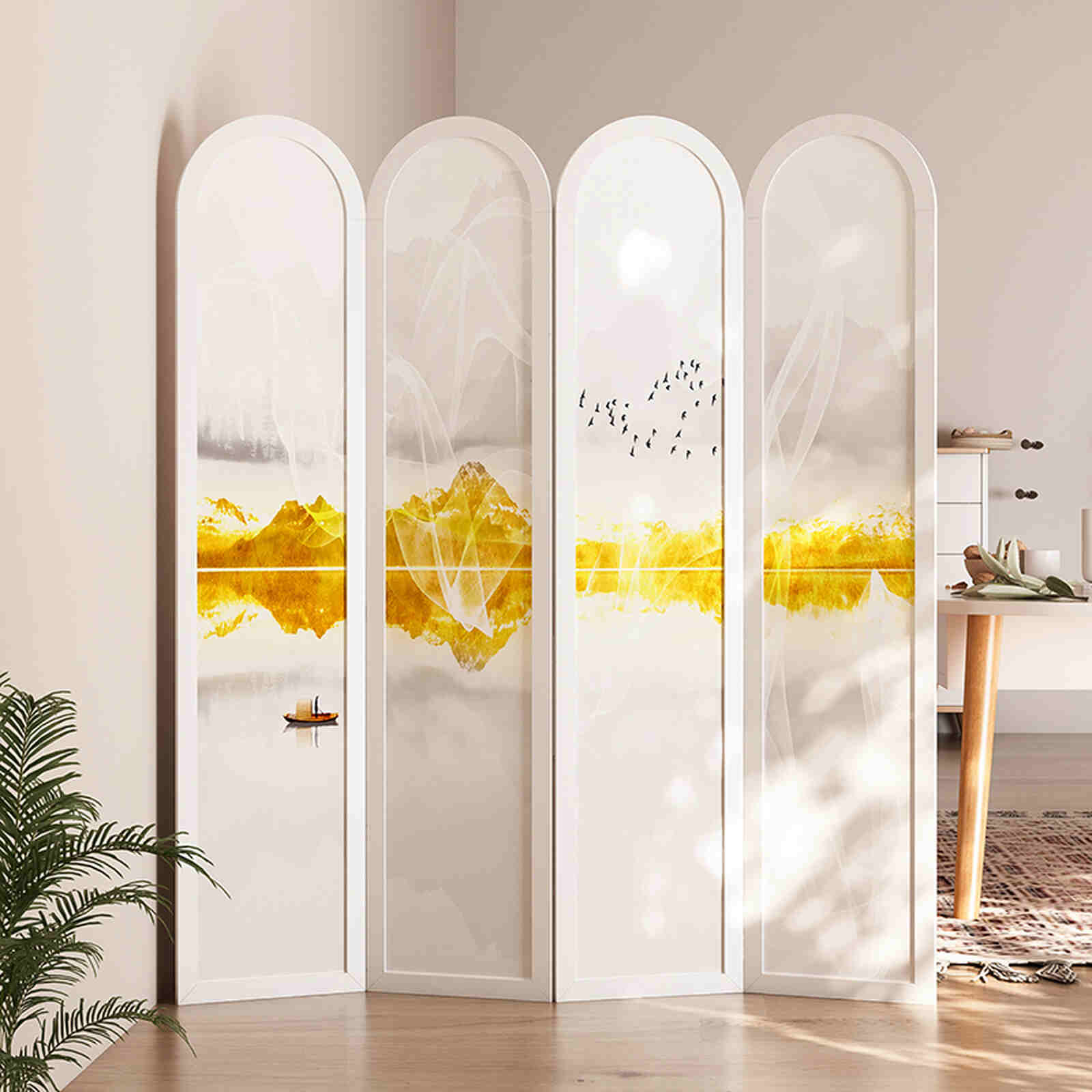 Bình phong họa tiết phong thủy nghệ thuật