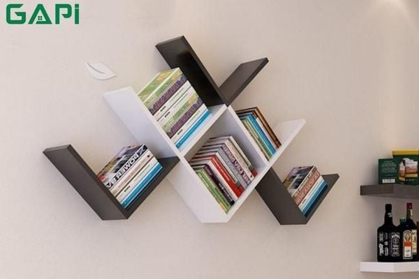 kích thước kệ sách treo tường