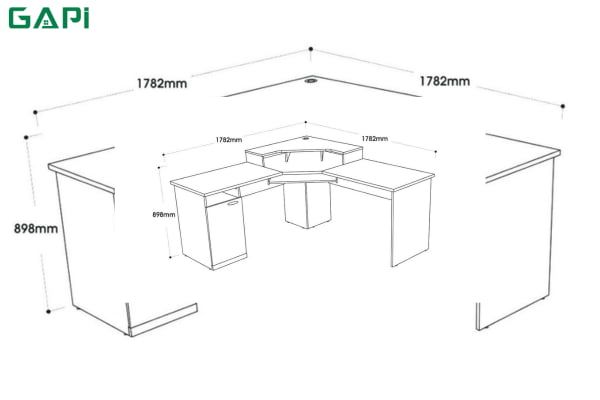 bàn làm việc đôi