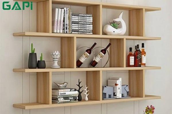 kích thước kệ sách treo tường