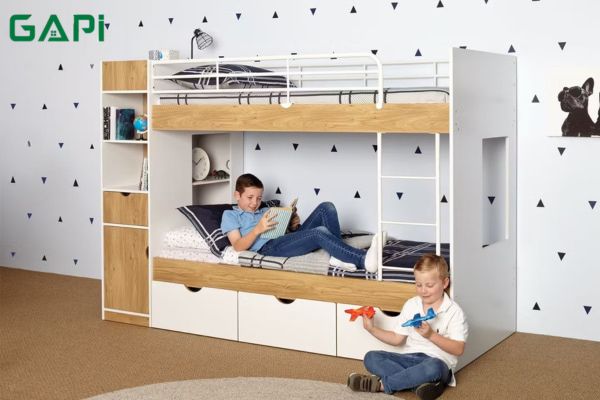 Giường đôi cho bé – giải pháp thông minh giúp cha mẹ tối ưu không gian và giữ trọn niềm vui tuổi thơ trong căn phòng nhỏ.