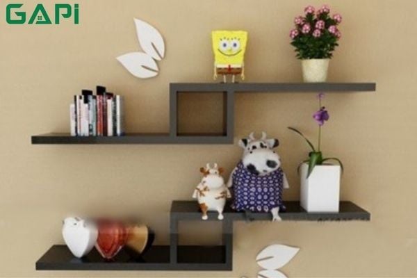 kích thước kệ sách treo tường