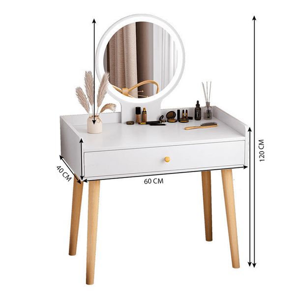 bàn trang điểm gương led