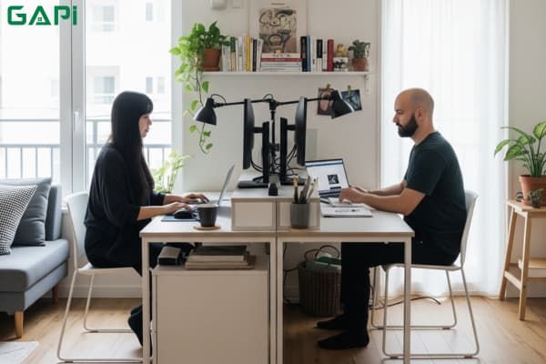 bàn làm việc đôi