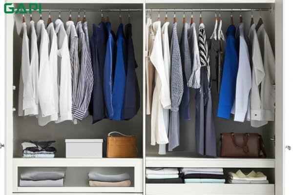 sắp xếp tủ quần áo
