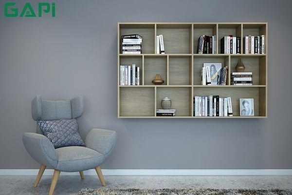 kích thước kệ sách treo tường